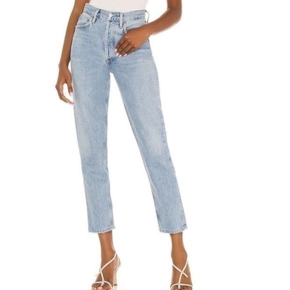 Agolde Women's Blue Fen High Rise Relaxed Taper